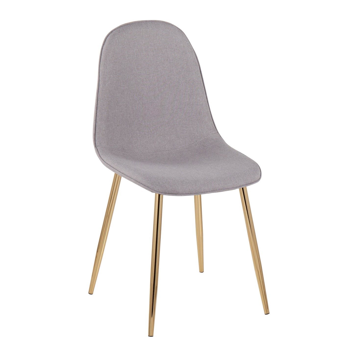 Pebble Contemporary Chair in Gold Steel and Blue Fabric By LumiSource - Set of 2 | Dining Chairs | Modishstore - 13