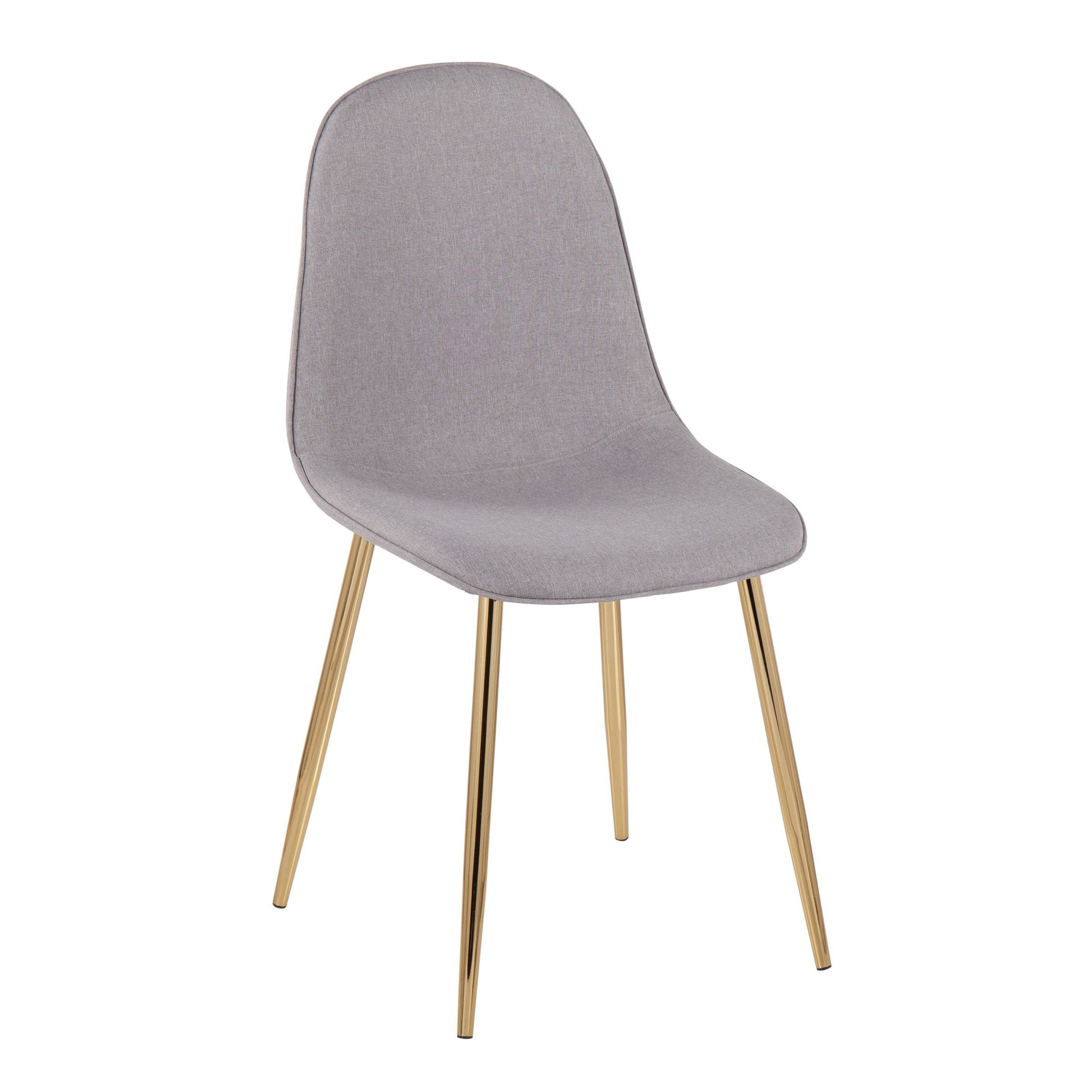 Pebble Contemporary Chair in Gold Steel and Blue Fabric By LumiSource - Set of 2 | Dining Chairs | Modishstore - 13