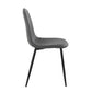 Pebble Contemporary Chair in Black Steel and Black Faux Leather By LumiSource - Set of 2 | Dining Chairs | Modishstore - 14