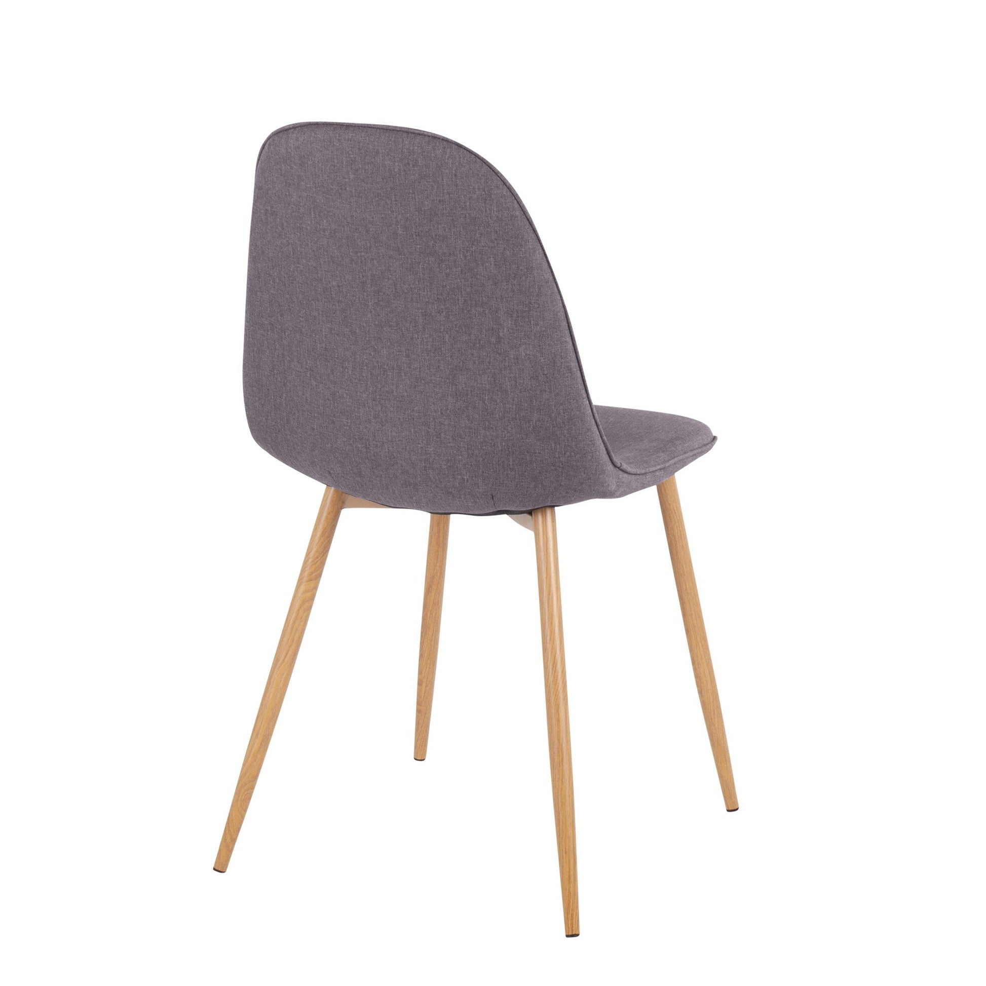 Pebble Contemporary Chair in Natural Wood Metal and Beige Fabric By LumiSource - Set of 2 | Dining Chairs | Modishstore - 23