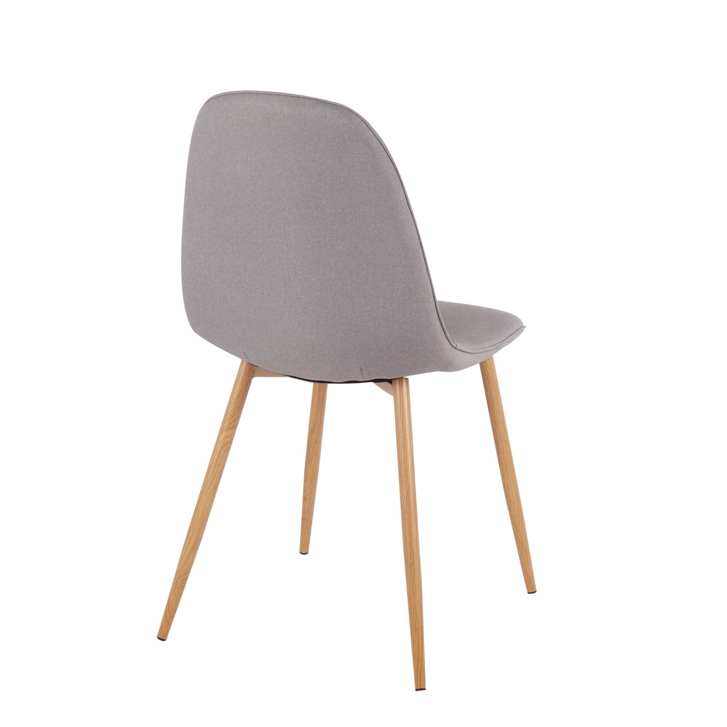 Pebble Contemporary Chair in Natural Wood Metal and Beige Fabric By LumiSource - Set of 2 | Dining Chairs | Modishstore - 31