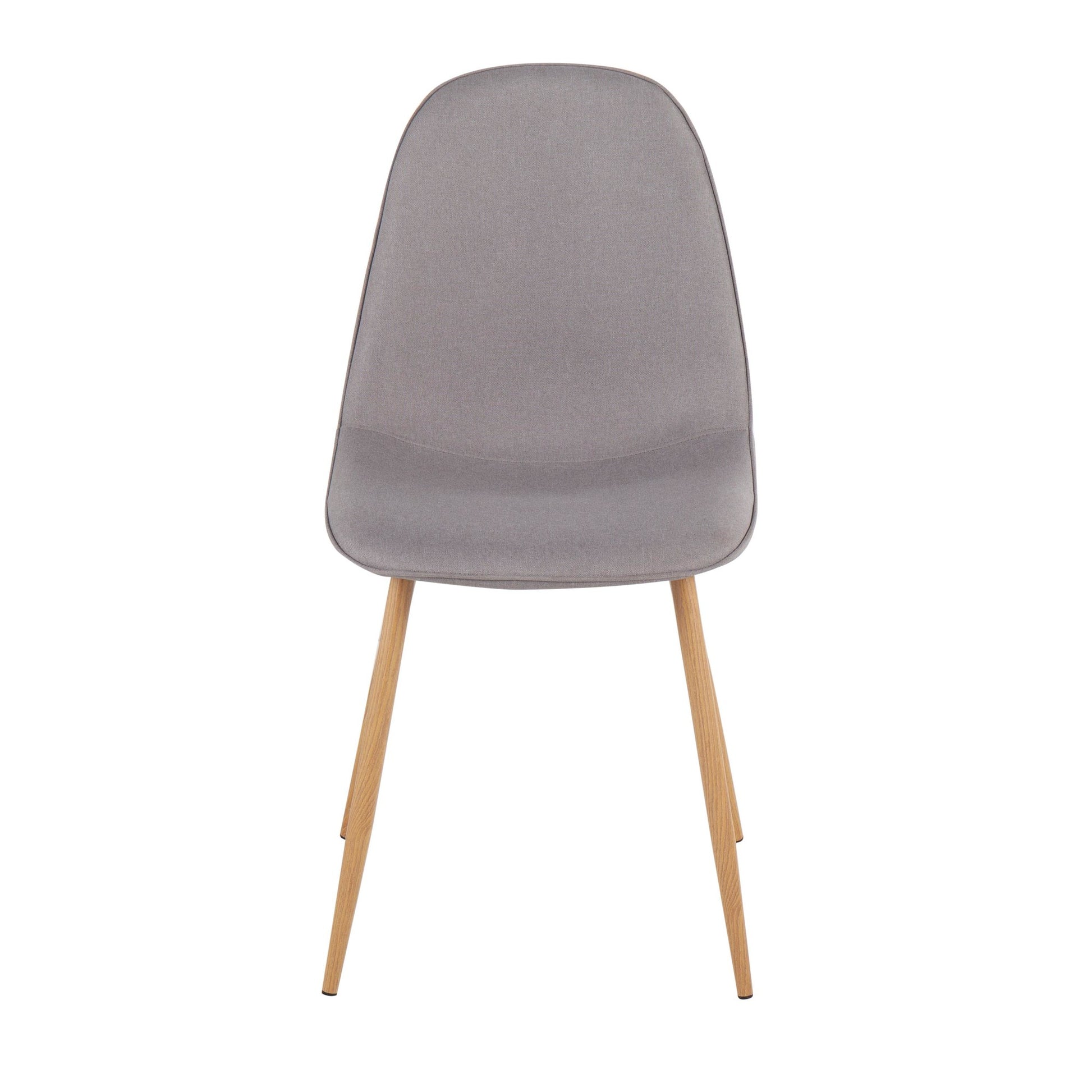 Pebble Contemporary Chair in Natural Wood Metal and Beige Fabric By LumiSource - Set of 2 | Dining Chairs | Modishstore - 26
