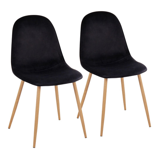 Pebble Chair - Set of 2 Black By LumiSource | Dining Chairs | Modishstore