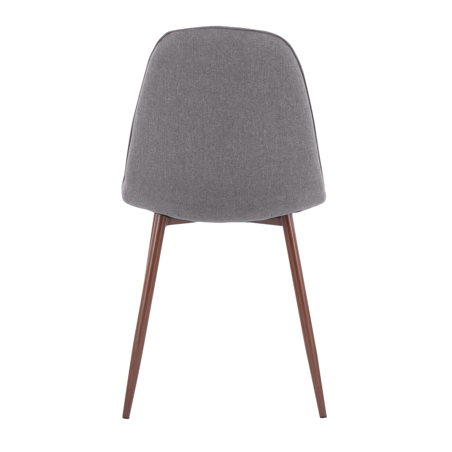 Pebble Contemporary Chair in Walnut Metal and Beige Fabric By LumiSource - Set of 2 | Dining Chairs | Modishstore - 16