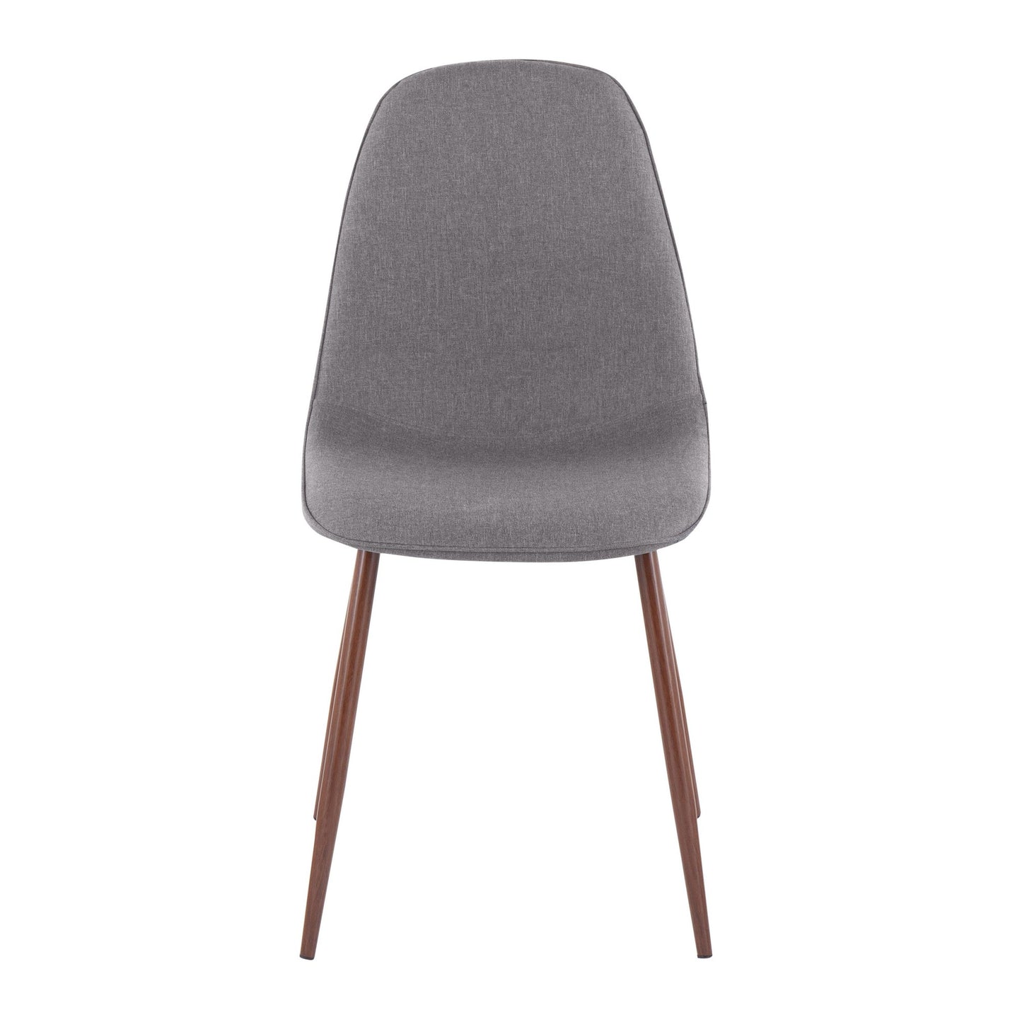 Pebble Contemporary Chair in Walnut Metal and Beige Fabric By LumiSource - Set of 2 | Dining Chairs | Modishstore - 10