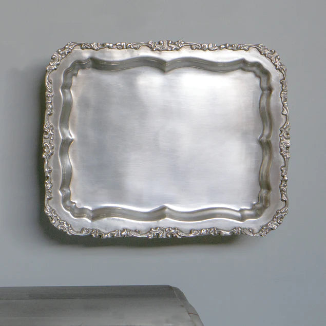 Pewter Platter 13.5"L Rectangl By Gold Leaf Design Group | Decorative Trays & Dishes | Modishstore