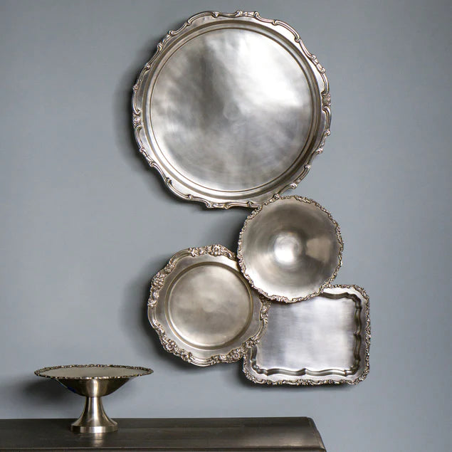 Pewter Platter 13.5"L Rectangl By Gold Leaf Design Group | Decorative Trays & Dishes | Modishstore - 4