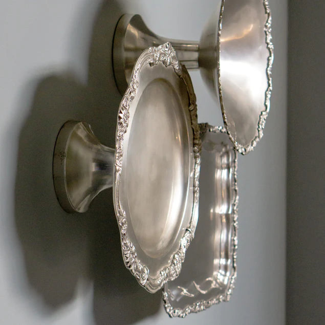 Pewter Platter 13"D Round Wall By Gold Leaf Design Group | Wall Art | Modishstore - 3