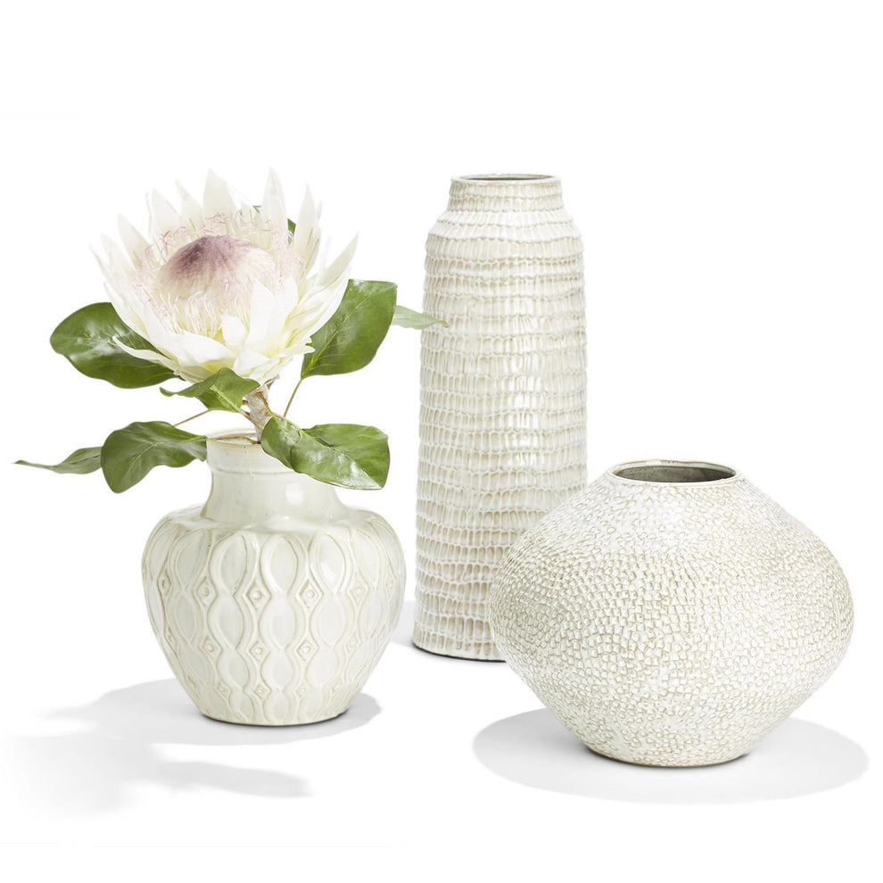Beige Artisan Vase Set Of 6 By Tozai Home | Vases | Modishstore - 2