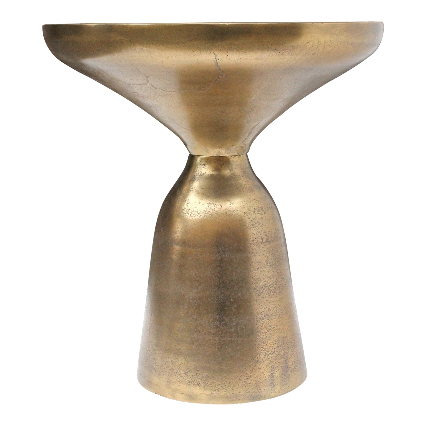 ORACLE ACCENT TABLE LARGE ANTIQUE BRASS | Modishstore | Accent Tables