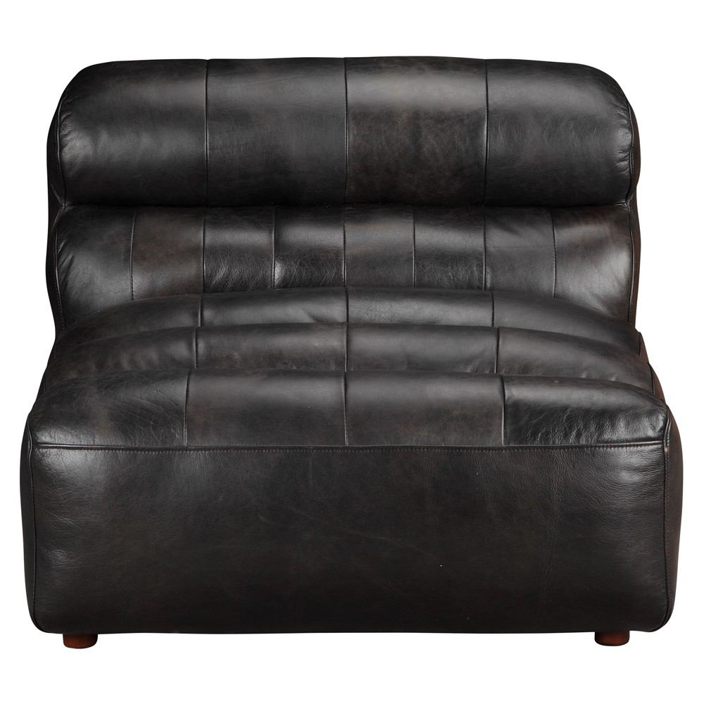 Moe's Home Collection Ramsay Leather Slipper Chair | Modishstore | Lounge Chairs-2