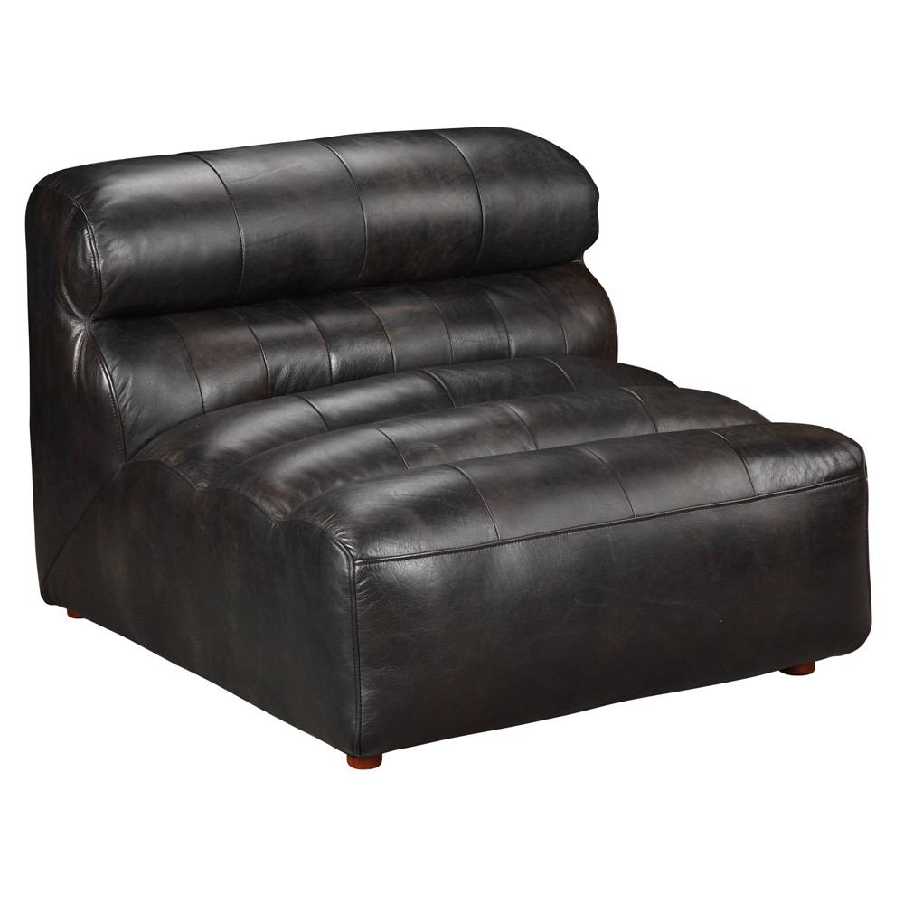 Moe's Home Collection Ramsay Leather Slipper Chair | Modishstore | Lounge Chairs