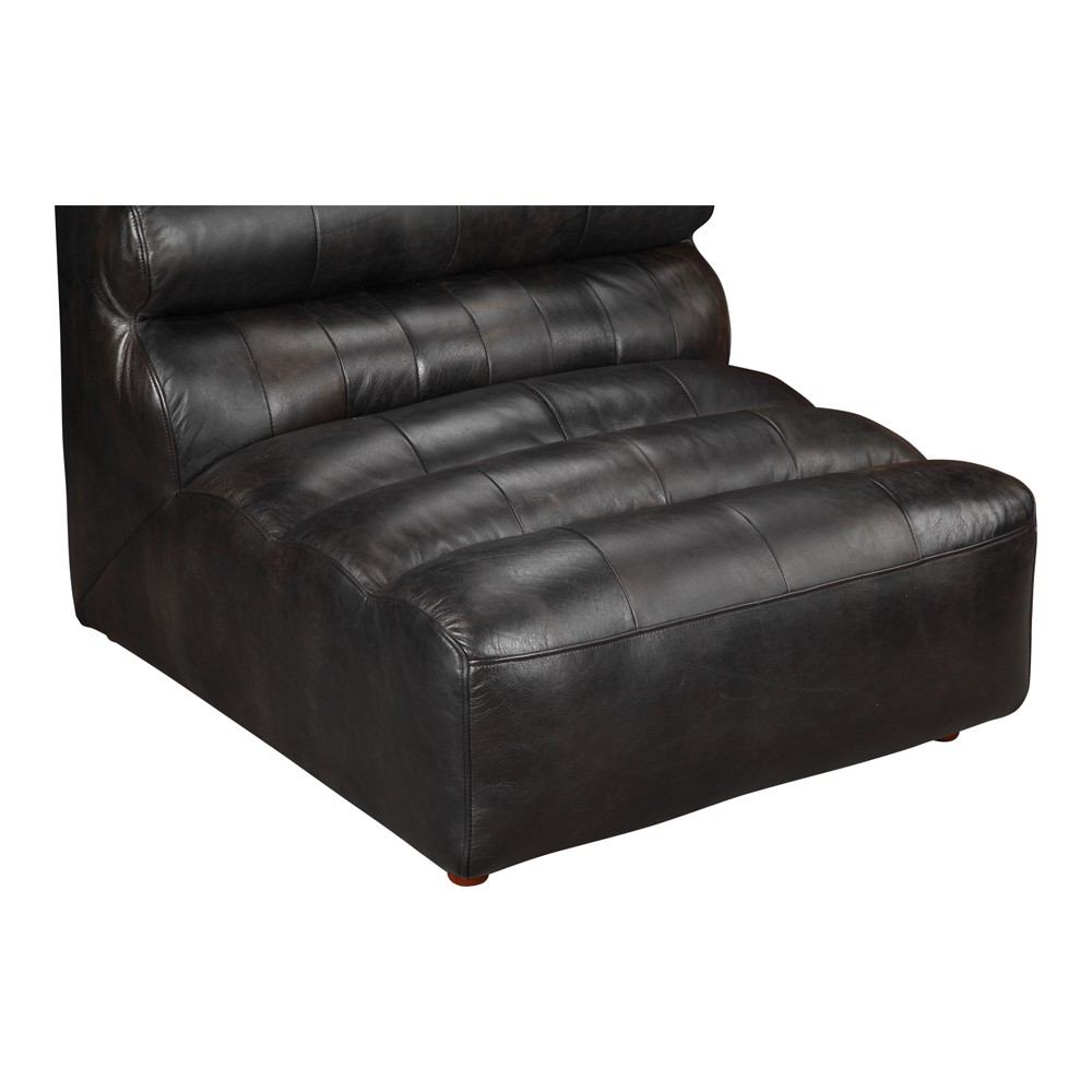 Moe's Home Collection Ramsay Leather Slipper Chair | Modishstore | Lounge Chairs-3