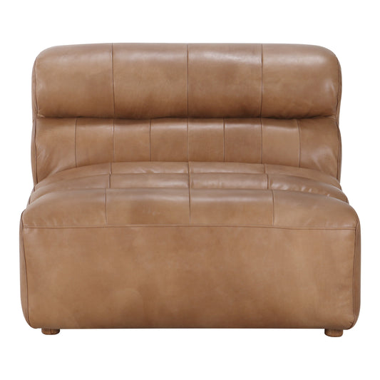 RAMSAY LEATHER SLIPPER CHAIR TAN | Modishstore | Chairs & Recliners