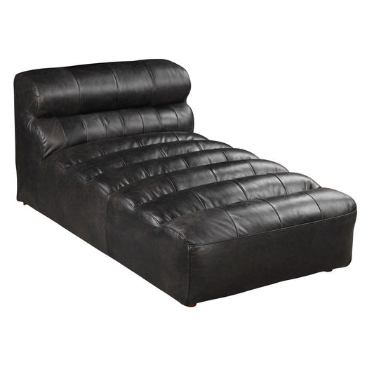 Moe's Home Collection Ramsay Leather Chaise | Modishstore | Outdoor Patio Daybed