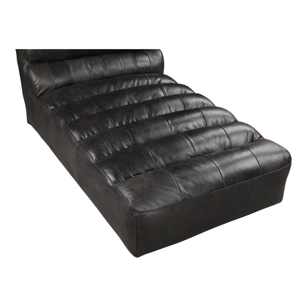 Moe's Home Collection Ramsay Leather Chaise | Modishstore | Outdoor Patio Daybed-3