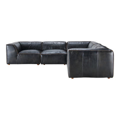 Luxe Classic L Modular Sectional Antique Black By Moe's Home Collection