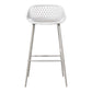 Moe's Home Collection Piazza Outdoor Barstool White-Set Of Two | Modishstore | Bar Stools