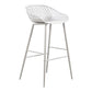 Moe's Home Collection Piazza Outdoor Barstool White-Set Of Two | Modishstore | Bar Stools-2