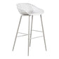 Piazza Outdoor Barstool White-Set Of Two By Moe's Home Collection | Bar Stools | Modishstore - 2