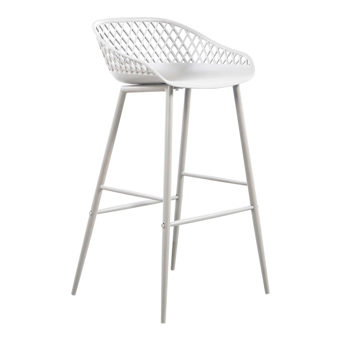 Piazza Outdoor Barstool White-Set Of Two By Moe's Home Collection | Bar Stools | Modishstore - 2