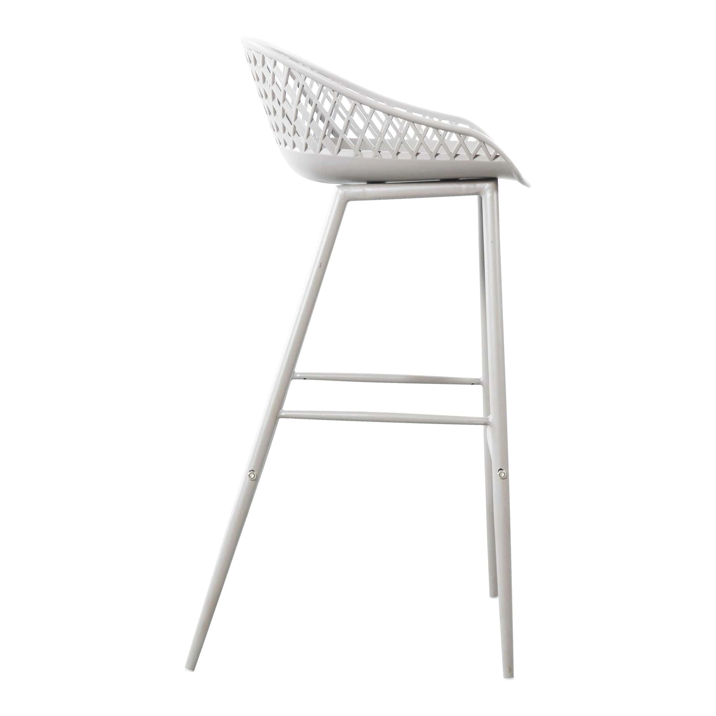 Piazza Outdoor Barstool White-Set Of Two By Moe's Home Collection | Bar Stools | Modishstore - 4