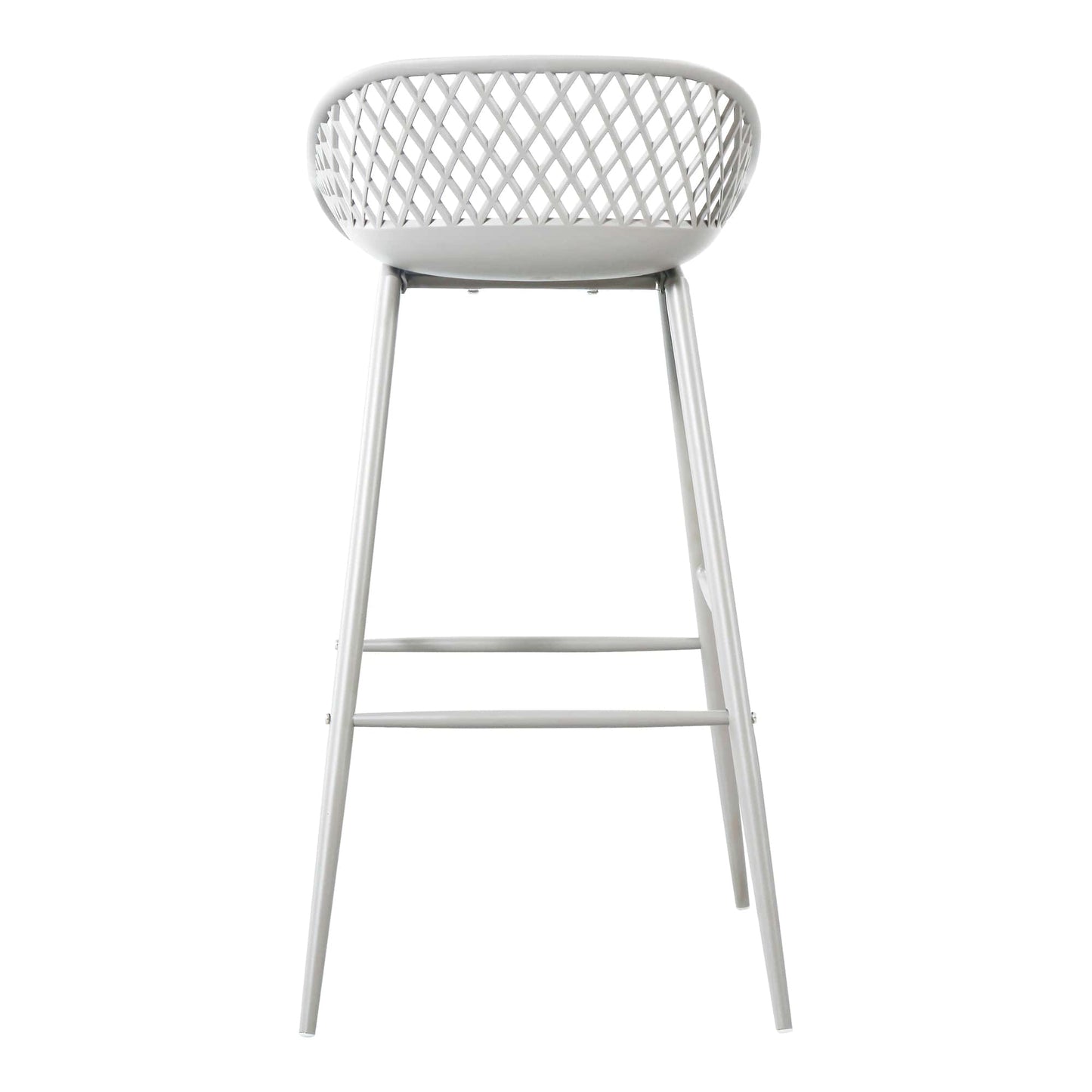 Piazza Outdoor Barstool White-Set Of Two By Moe's Home Collection | Bar Stools | Modishstore - 5