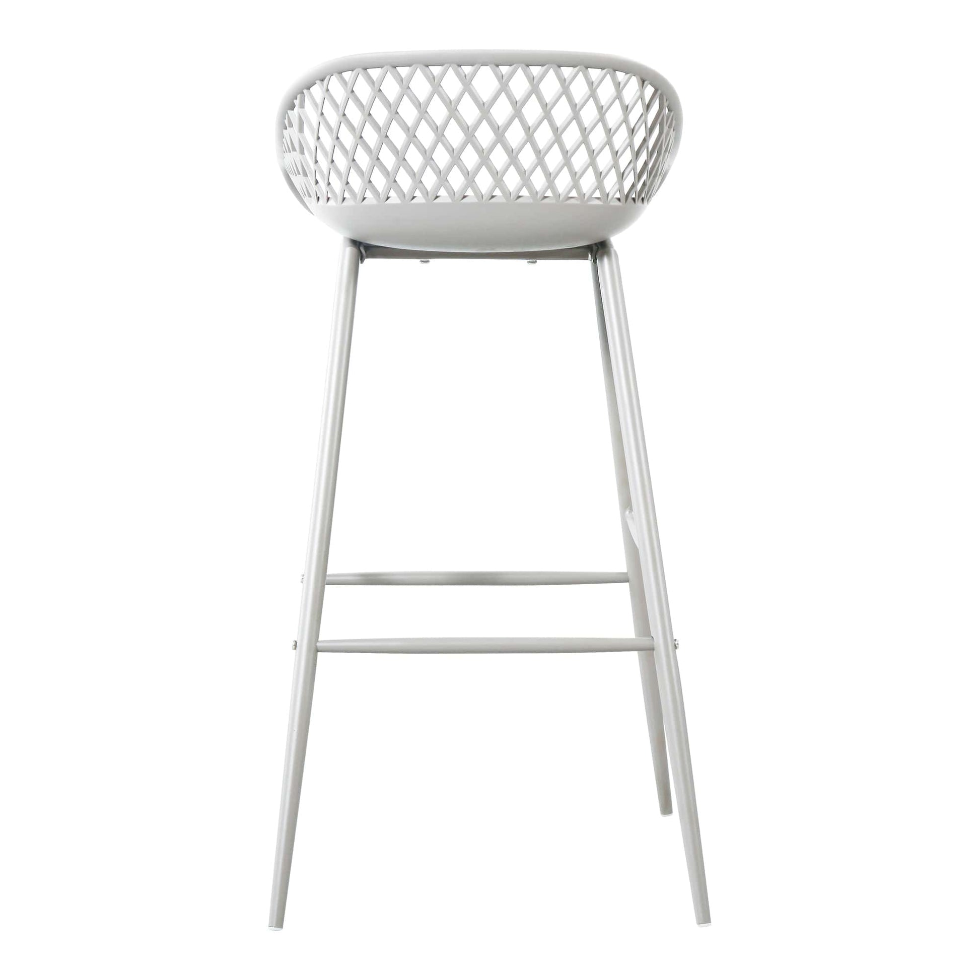Piazza Outdoor Barstool White-Set Of Two By Moe's Home Collection | Bar Stools | Modishstore - 5