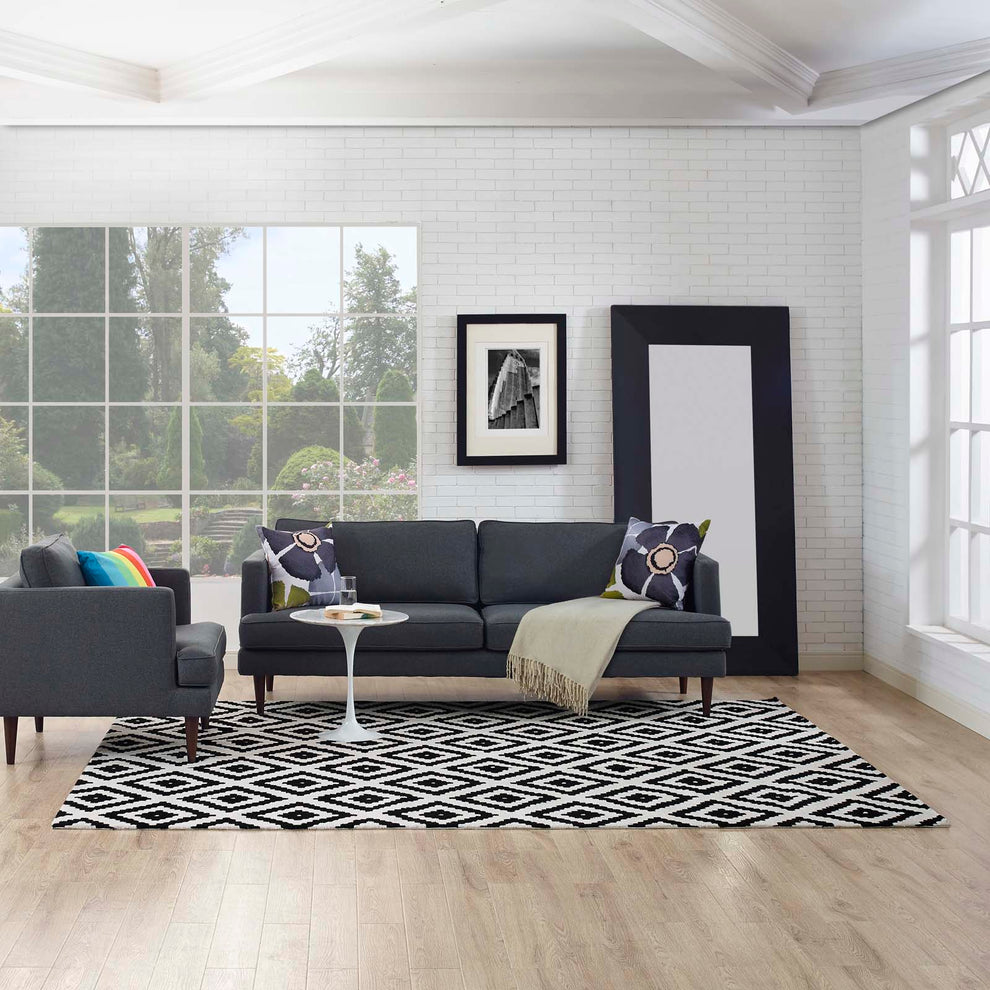 Modway Alika Abstract Diamond Trellis Area 5*8/8*10 Area Rug - R-1004-58 | Rugs | Modishstore - 1