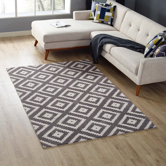 Modway Alika Abstract Diamond Trellis 5x8 Area Rug - R-1004E-58 | Modishstore - 1