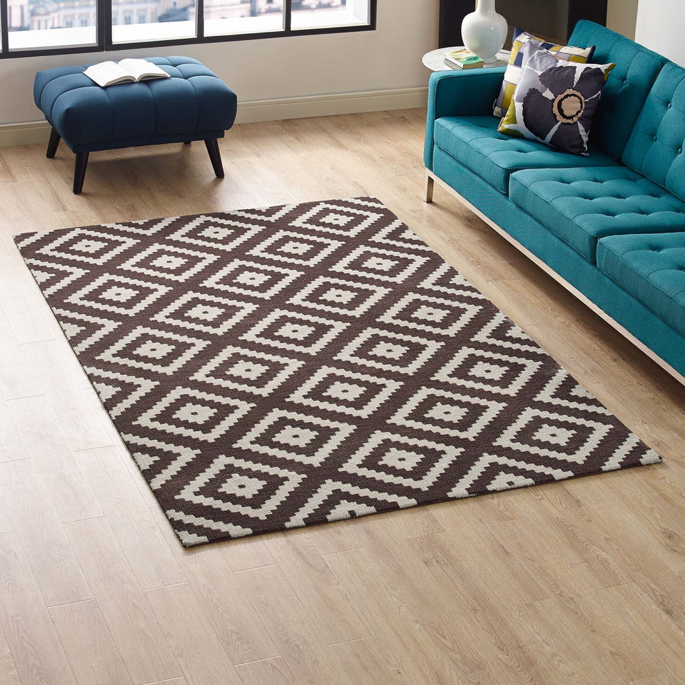 Modway Alika Abstract Diamond Trellis Area Rug - R-1004-58 | Rugs | Modishstore - 1