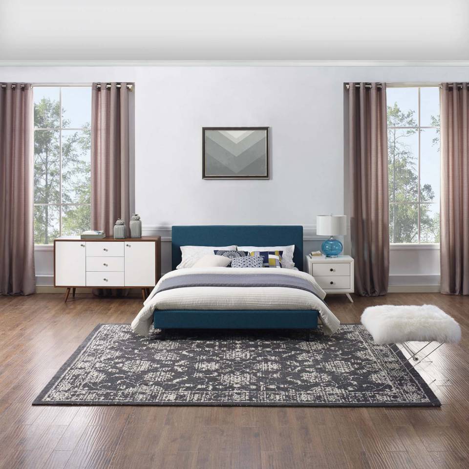 Modway Kazia Distressed Floral Lattice 8x10 Area Rug - R-1020A-810 | Rugs | Modishstore - 1