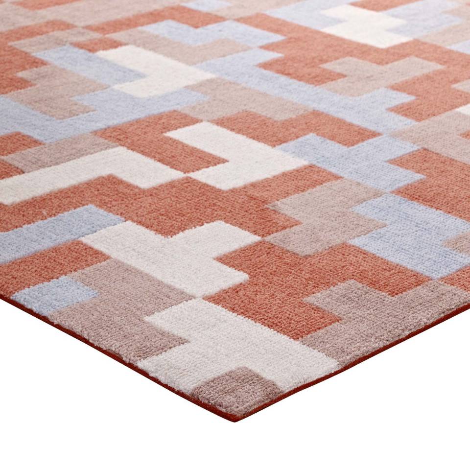Modway Andela Interlocking Block Mosaic 8x10 Area Rug - R-1022-810 | Rugs | Modishstore - 3