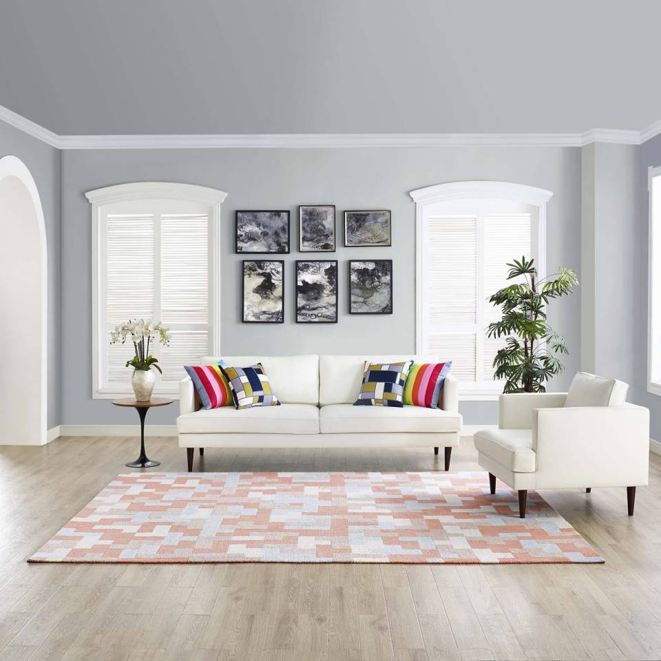 Modway Andela Interlocking Block Mosaic 8x10 Area Rug - R-1022-810 | Rugs | Modishstore - 1