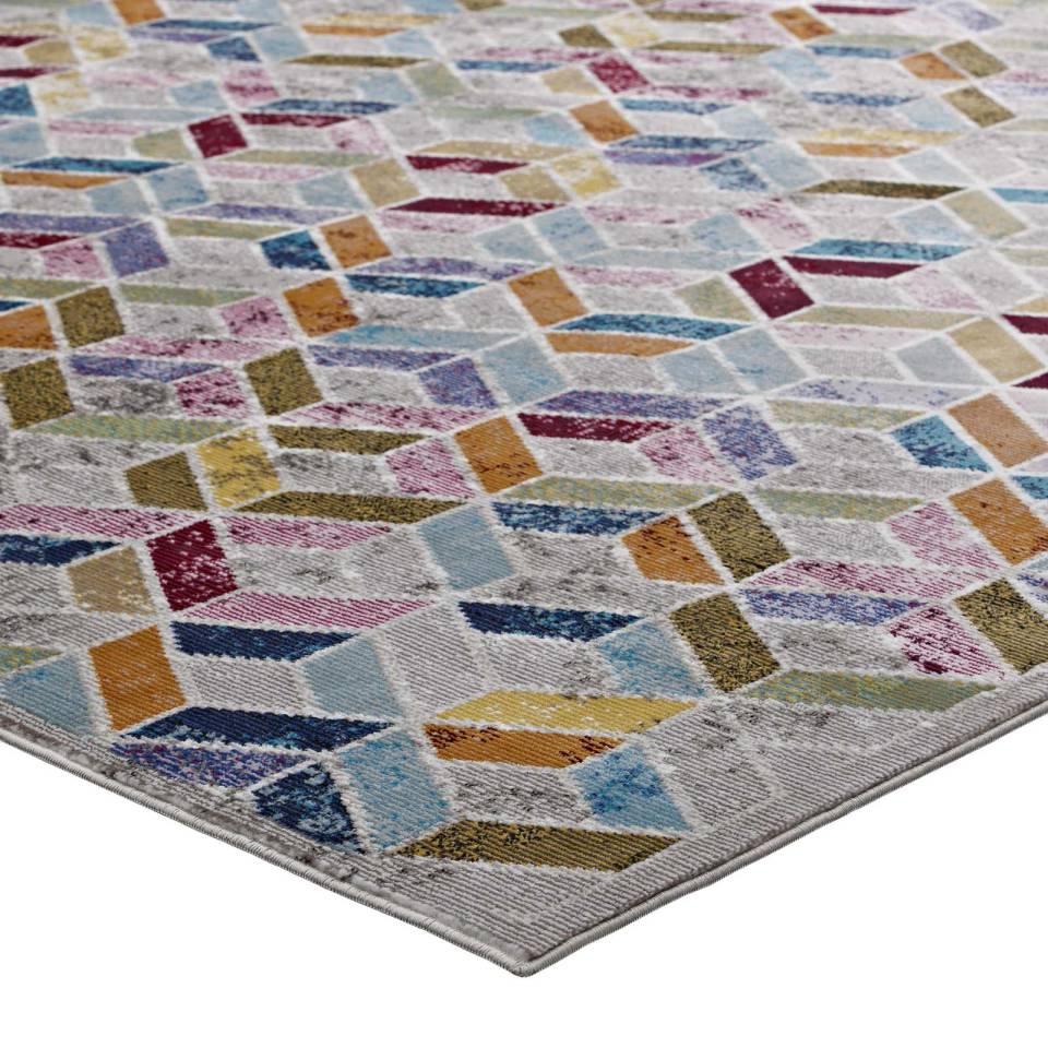 Modway Laleh Geometric Mosaic 4x6 Area Rug - R-1088-46 | Rugs | Modishstore - 4