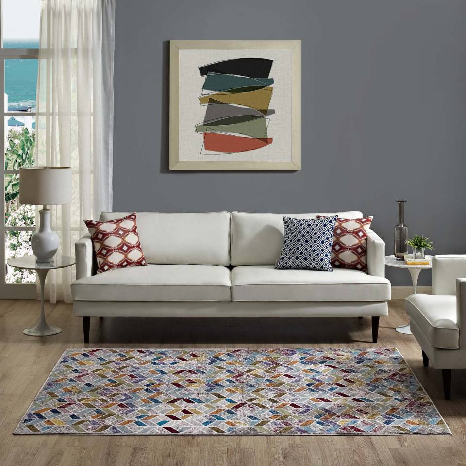 Modway Laleh Geometric Mosaic 4x6 Area Rug - R-1088-46 | Rugs | Modishstore - 7