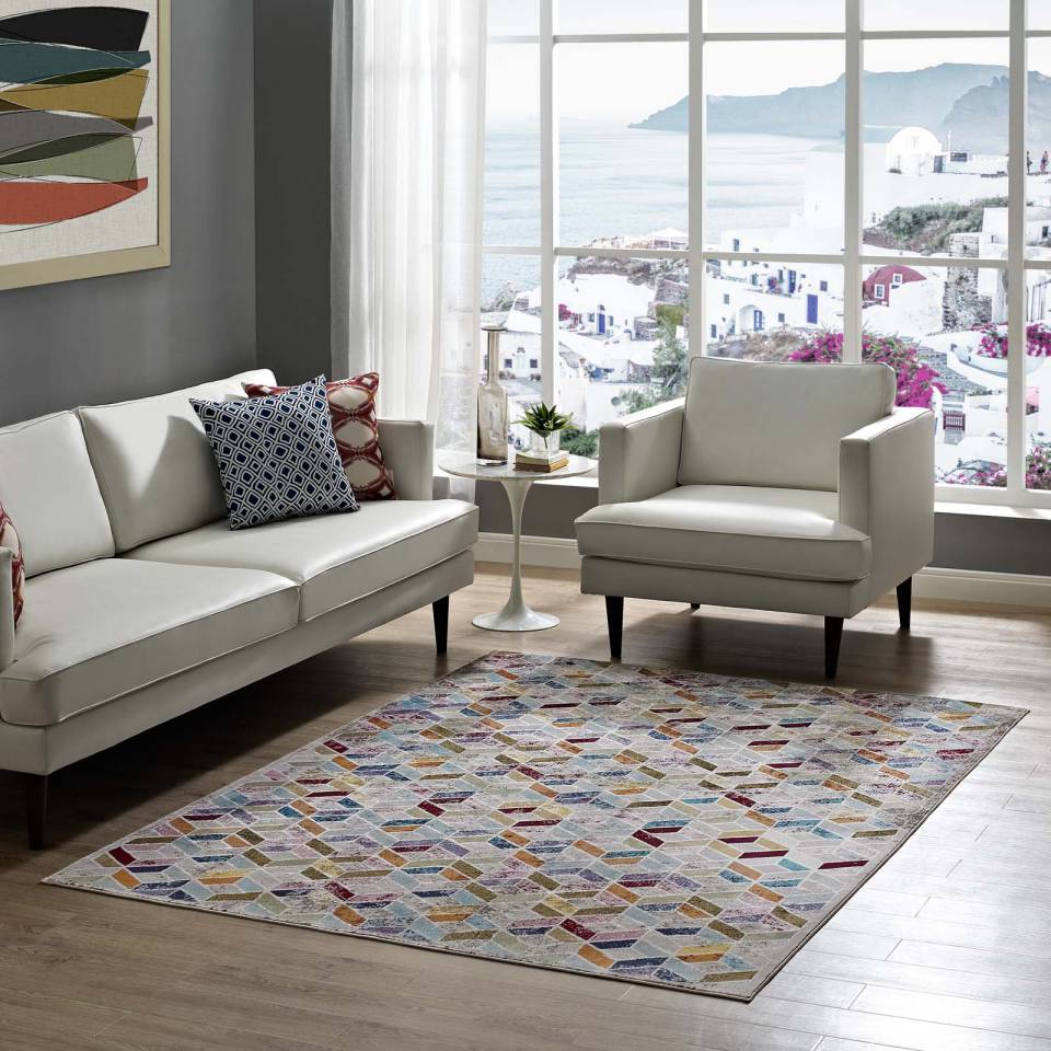 Modway Laleh Geometric Mosaic 4x6 Area Rug - R-1088-46 | Rugs | Modishstore - 1