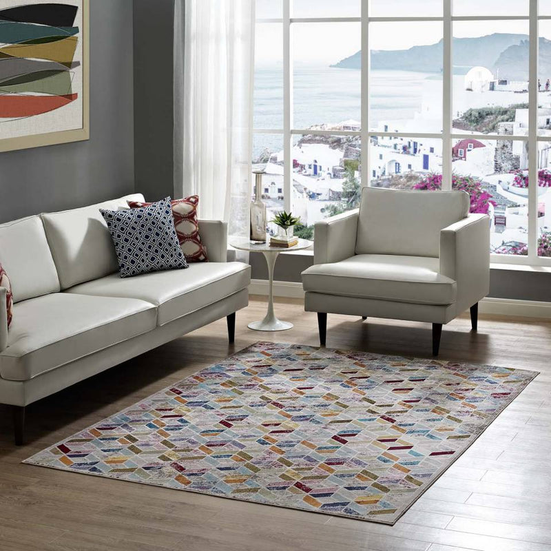 Modway Laleh Geometric Mosaic 4x6 Area Rug - R-1088-46 | Rugs | Modishstore - 1