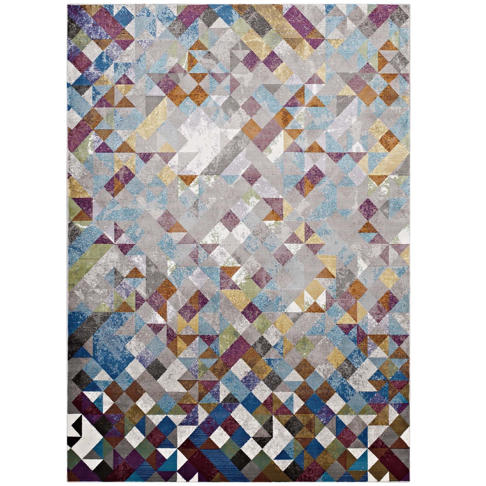 Modway Lavendula Triangle Mosaic 4x6 Area Rug | Rugs | Modishstore