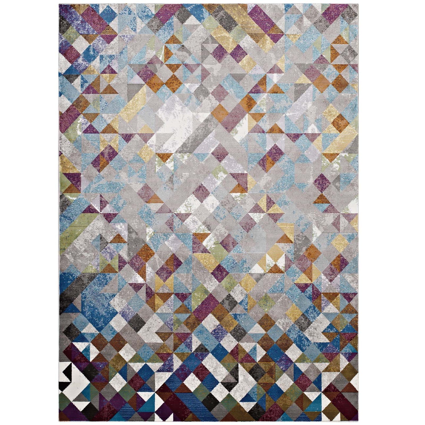 Modway Lavendula Triangle Mosaic 4x6 Area Rug - R-1089-46 | Rugs | Modishstore - 1