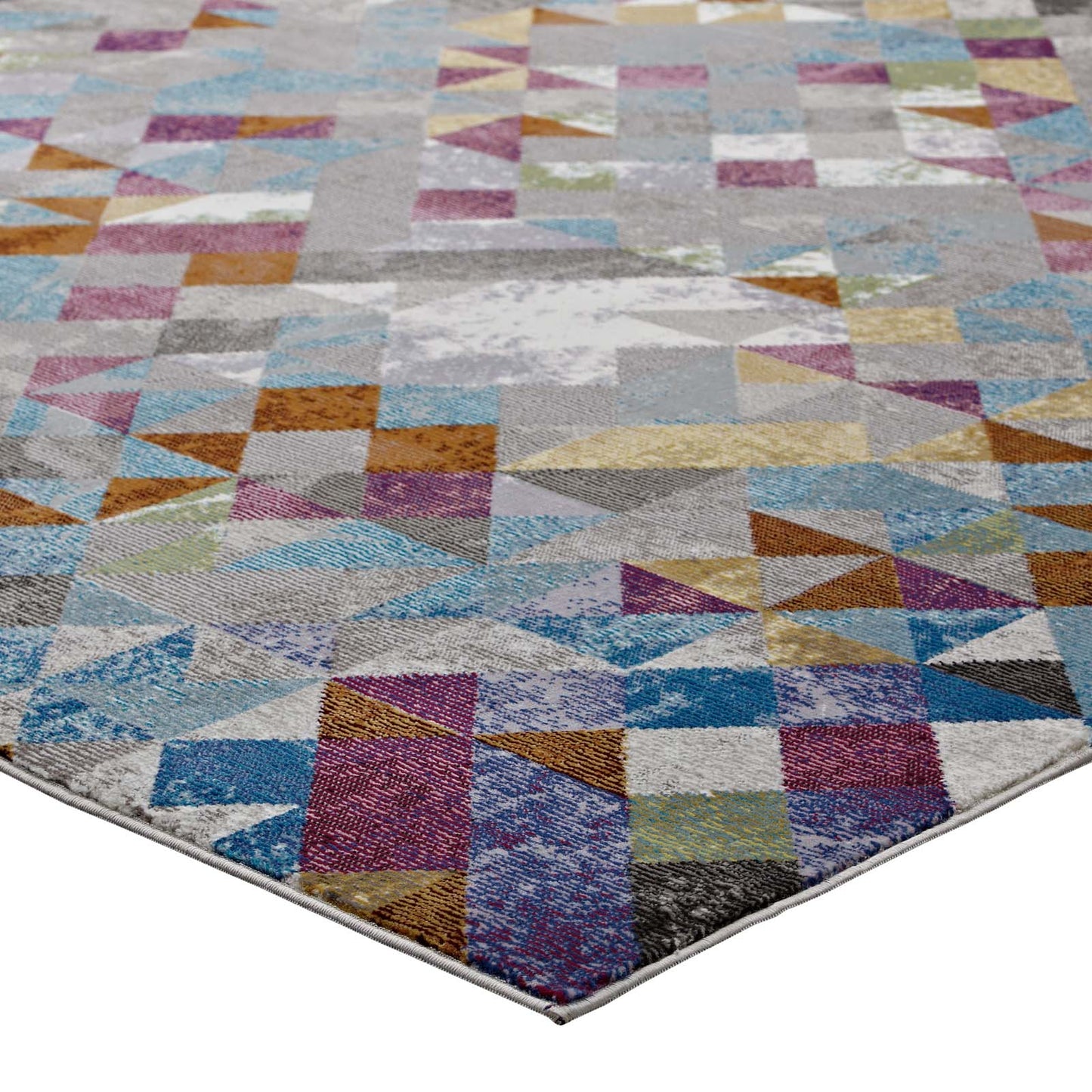 Modway Lavendula Triangle Mosaic 4x6 Area Rug | Rugs | Modishstore-3