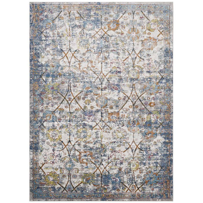 Modway Minu Distressed Floral Lattice 8x10 Area Rug - R-1091A-810 | Modishstore - 8