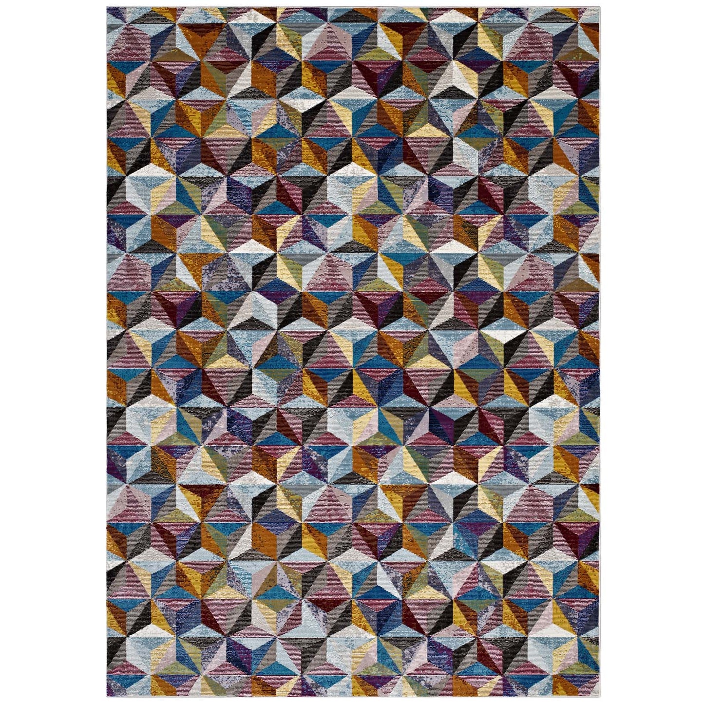 Modway Arisa Geometric Hexagon Mosaic 5x8 Area Rug | Rugs | Modishstore
