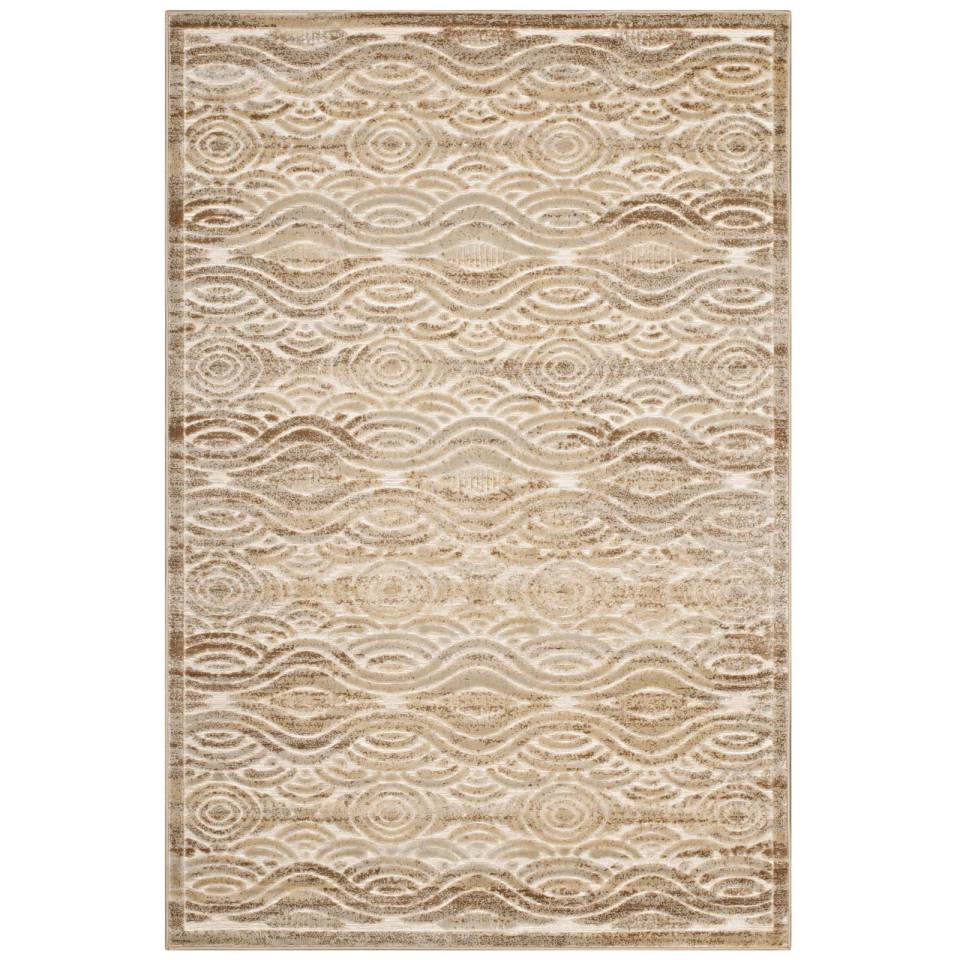 Modway Kennocha Rustic Vintage Abstract Waves 5x8 Area Rug | Rugs | Modishstore-2