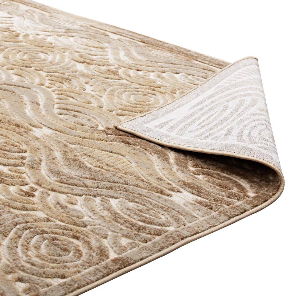 Modway Kennocha Rustic Vintage Abstract Waves 5x8 Area Rug - R-1097A-58 | Rugs | Modishstore - 5