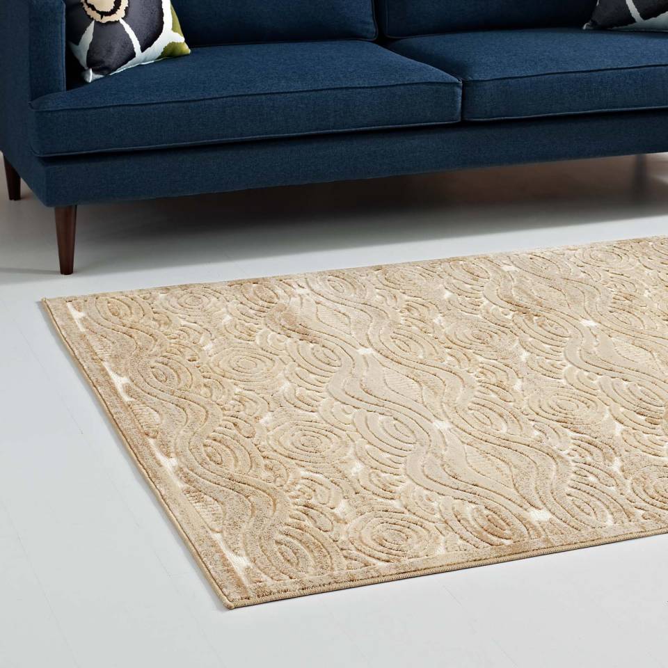 Modway Kennocha Rustic Vintage Abstract Waves 5x8 Area Rug - R-1097A-58 | Rugs | Modishstore - 6