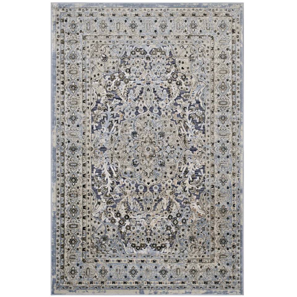 Modway Elqenna Ornate Vintage Floral Turkish 5x8 Area Rug - R-1099A-58 | Rugs | Modishstore - 2
