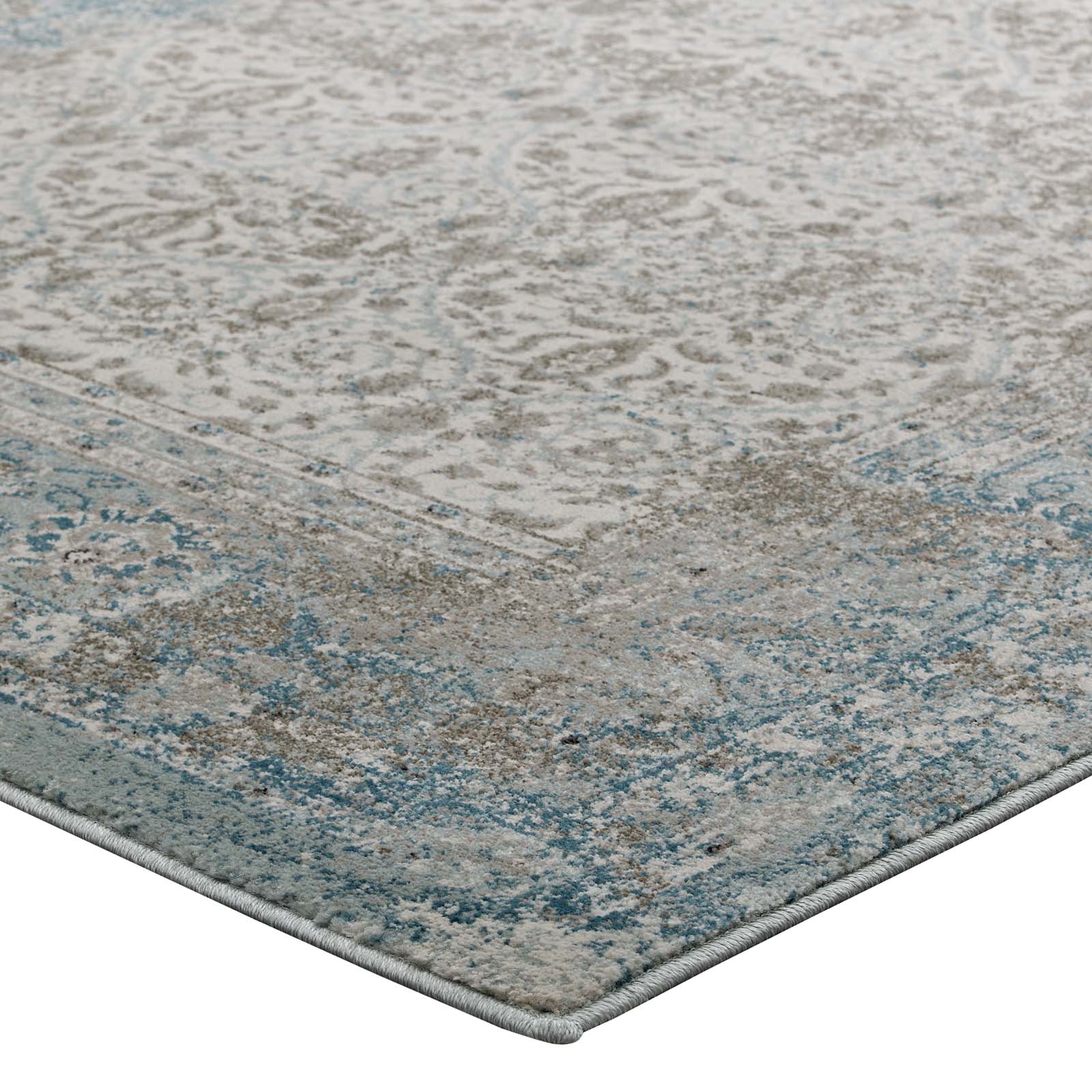 Modway Dilys Distressed Vintage Floral Lattice 5x8 Area Rug - R-1103-58 | Rugs | Modishstore - 3