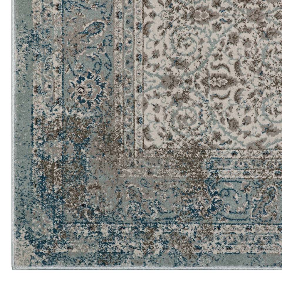 Modway Dilys Distressed Vintage Floral Lattice 8x10 Area Rug - R-1103-810 | Rugs | Modishstore - 4