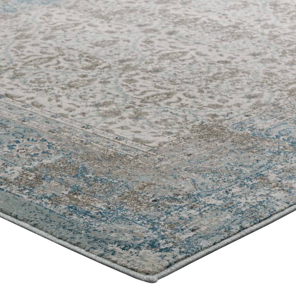 Modway Dilys Distressed Vintage Floral Lattice 8x10 Area Rug - R-1103-810 | Rugs | Modishstore - 5